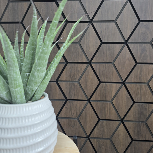 Pannello acustico esagonale Premium (240 cm x 60 cm)